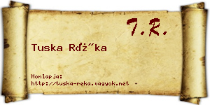 Tuska Réka névjegykártya